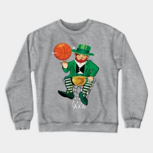 st patricks day basketball kids gift Crewneck Sweatshirt